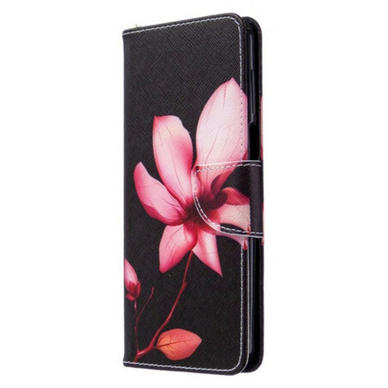 Flip Cover Xiaomi Redmi Note 9S / 9 Pro Lyserød Blomst