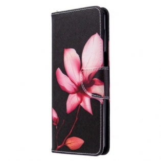 Flip Cover Xiaomi Redmi Note 9S / 9 Pro Lyserød Blomst