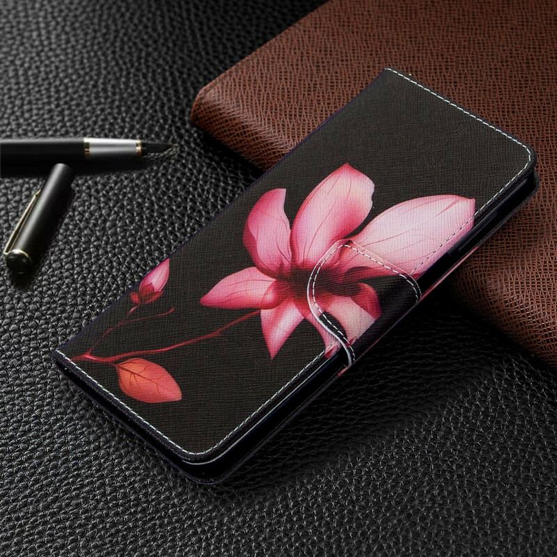 Flip Cover Xiaomi Redmi Note 9S / 9 Pro Lyserød Blomst