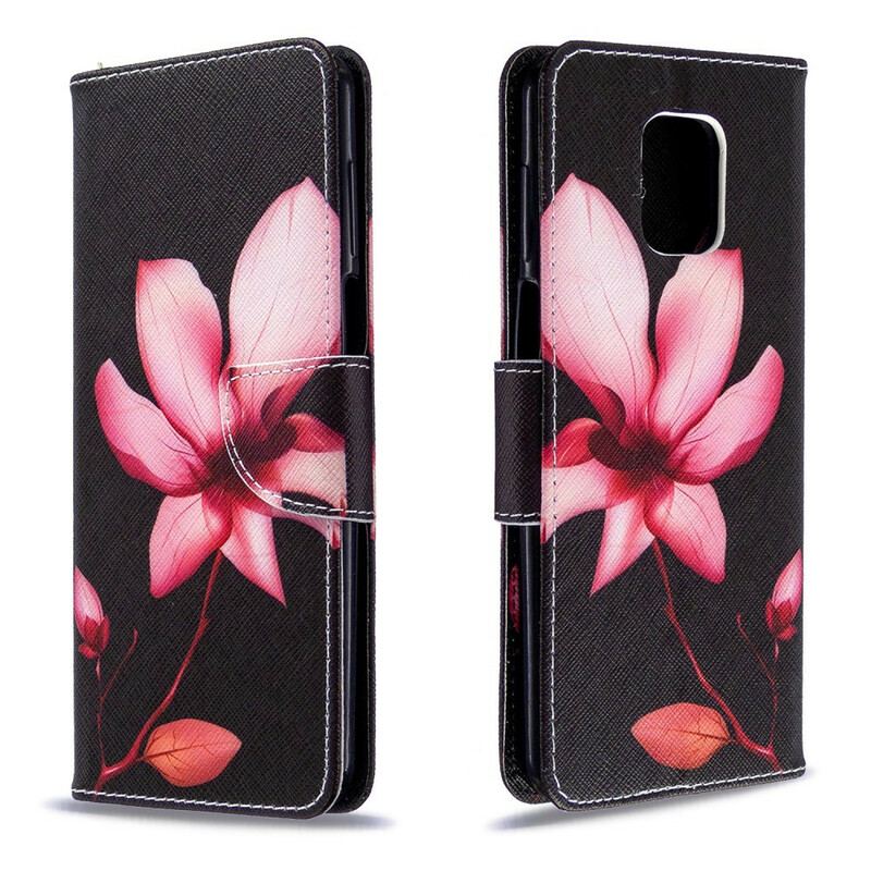 Flip Cover Xiaomi Redmi Note 9S / 9 Pro Lyserød Blomst