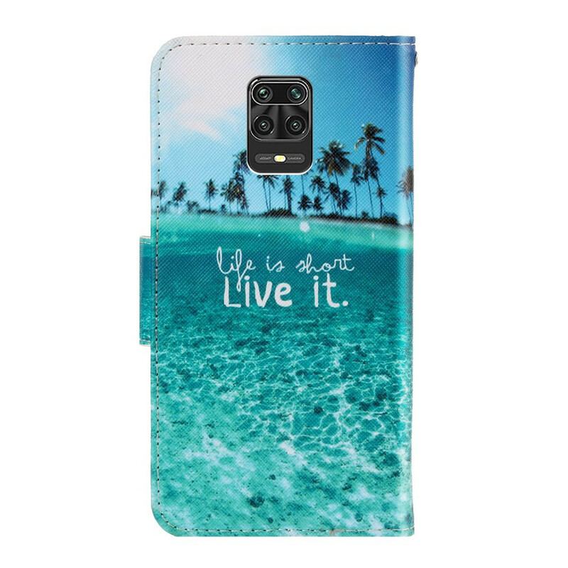 Flip Cover Xiaomi Redmi Note 9S / 9 Pro Med Snor Live It At Lanyard