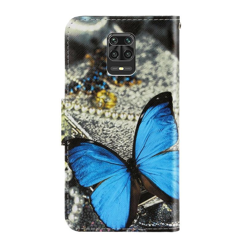 Flip Cover Xiaomi Redmi Note 9S / 9 Pro Med Snor Variationer Af Sommerfuglesrem