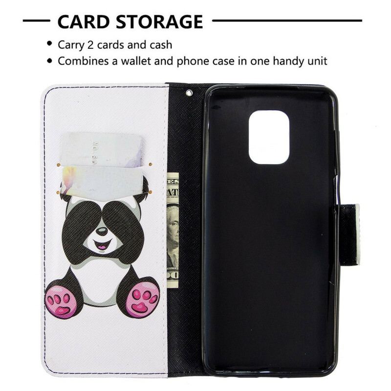 Flip Cover Xiaomi Redmi Note 9S / 9 Pro Panda Sjov