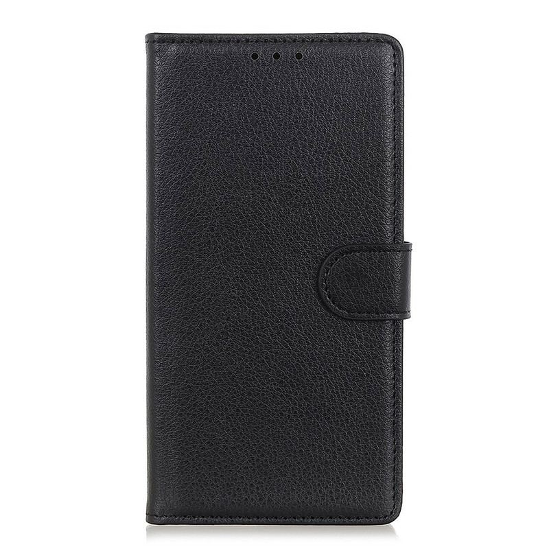 Læder Cover Xiaomi Redmi Note 9S / 9 Pro Premium Litchi-lædereffekt