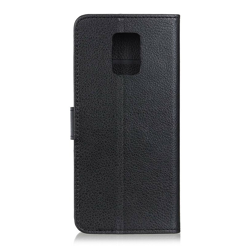 Læder Cover Xiaomi Redmi Note 9S / 9 Pro Premium Litchi-lædereffekt