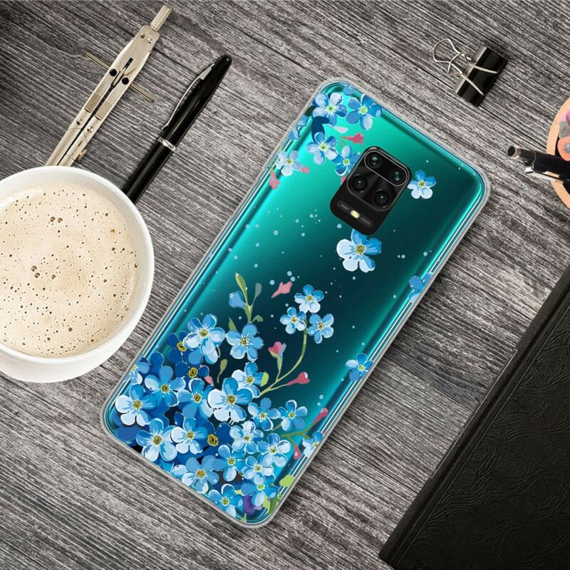 Mobilcover Xiaomi Redmi Note 9S / 9 Pro Blå Blomster