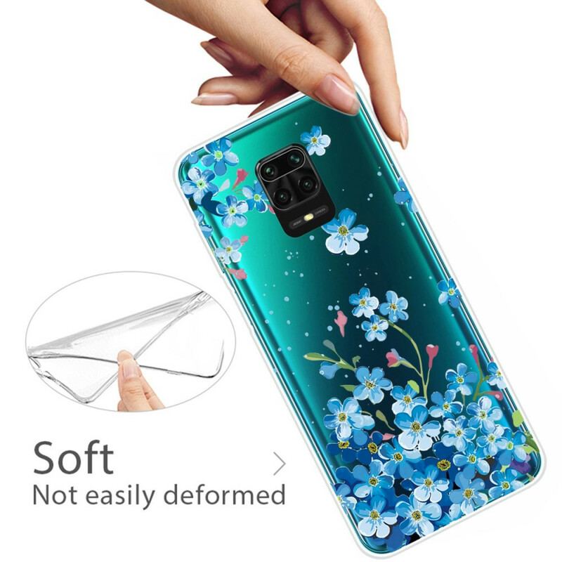 Mobilcover Xiaomi Redmi Note 9S / 9 Pro Blå Blomster