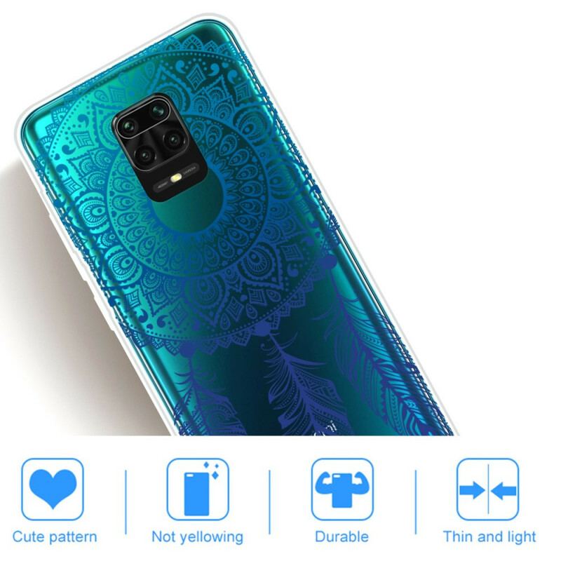 Mobilcover Xiaomi Redmi Note 9S / 9 Pro Mandala Med Enkelt Blomst