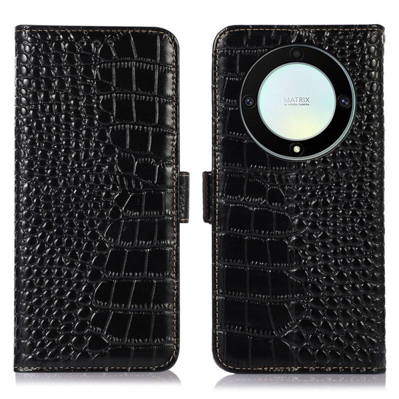 Flip Cover Honor Magic 5 Lite Crocodile Style Rfid