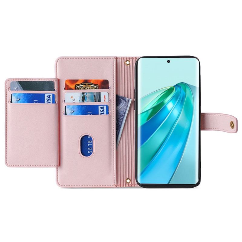 Flip Cover Honor Magic 5 Lite Punge Etui Pung Med Snor Og Skulderrem