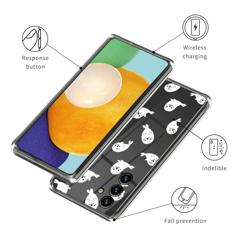 Cover Samsung Galaxy A14 / A14 5G Gennemsigtige Havhunde