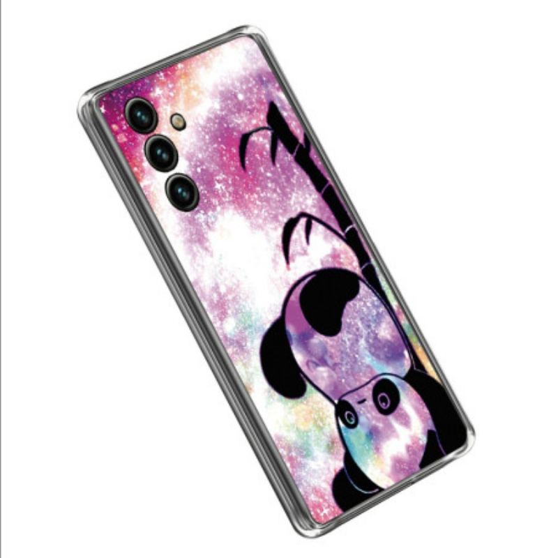 Cover Samsung Galaxy A14 / A14 5G Silikone Panda På Hovedet