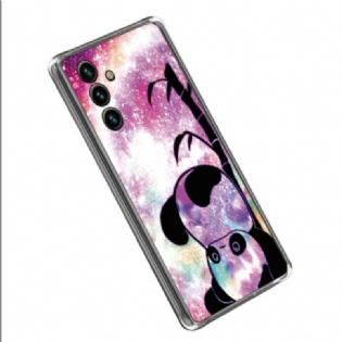 Cover Samsung Galaxy A14 / A14 5G Silikone Panda På Hovedet