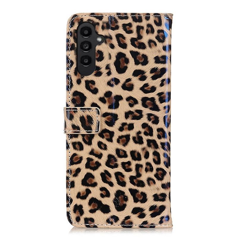 Flip Cover Samsung Galaxy A14 / A14 5G Leopard Hud Effekt