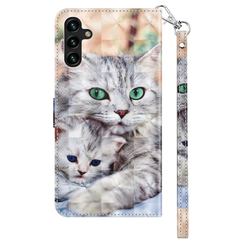 Flip Cover Samsung Galaxy A14 / A14 5G Med Snor Kun Thong Cats