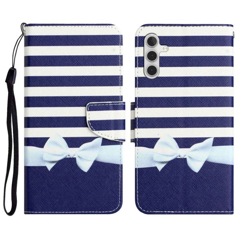 Flip Cover Samsung Galaxy A14 / A14 5G Med Snor Navy Rem