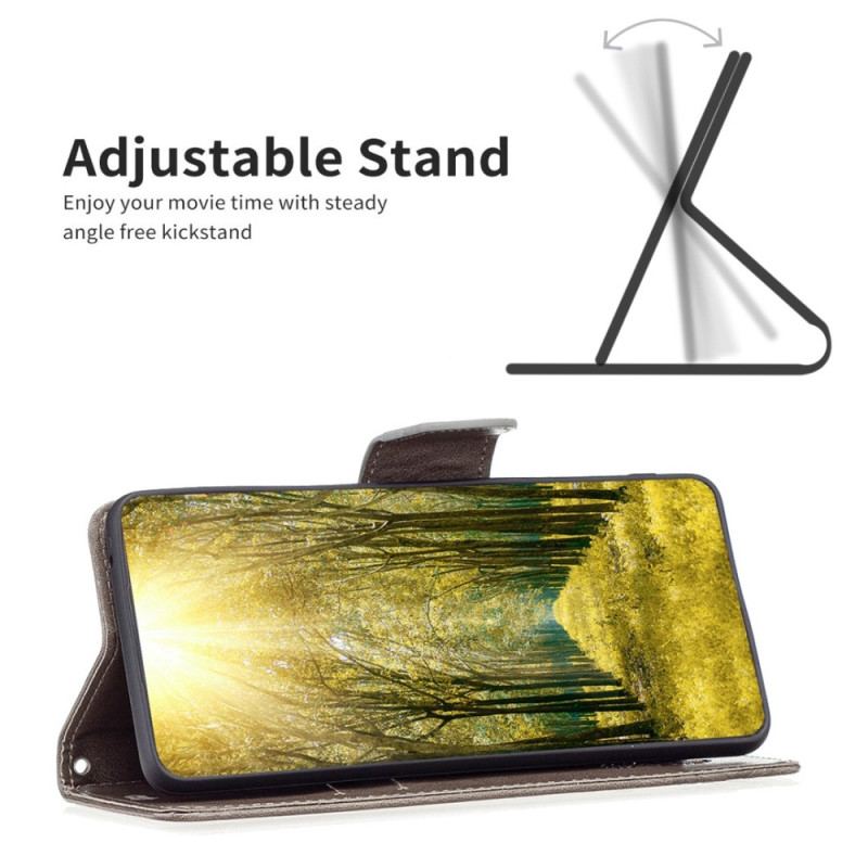 Flip Cover Samsung Galaxy A14 / A14 5G Med Snor Sommerfugle Trykt Strappy