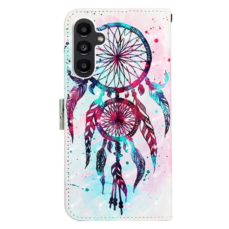 Flip Cover Samsung Galaxy A14 / A14 5G Med Snor Strap Dream Catcher