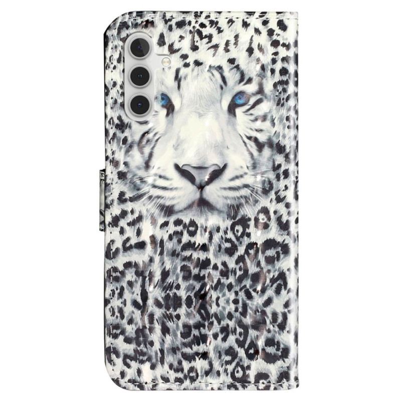 Flip Cover Samsung Galaxy A14 / A14 5G Med Snor Strappy Leopard