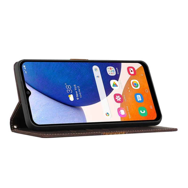 Flip Cover Samsung Galaxy A14 / A14 5G Med Snor Strappy Mønster