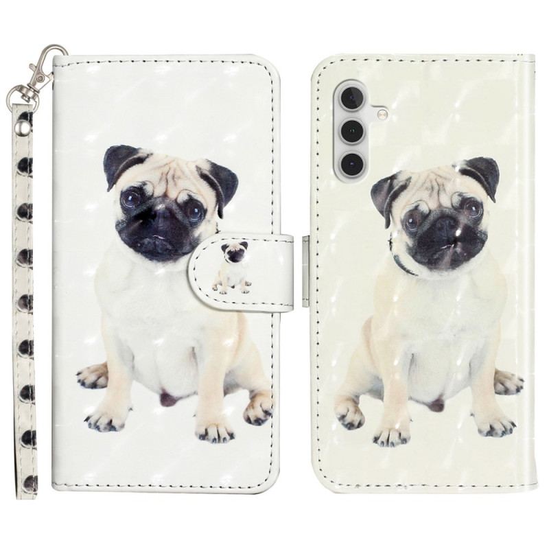 Flip Cover Samsung Galaxy A14 / A14 5G Med Snor Thong Hund