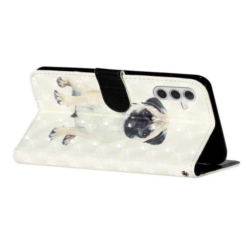 Flip Cover Samsung Galaxy A14 / A14 5G Med Snor Thong Hund