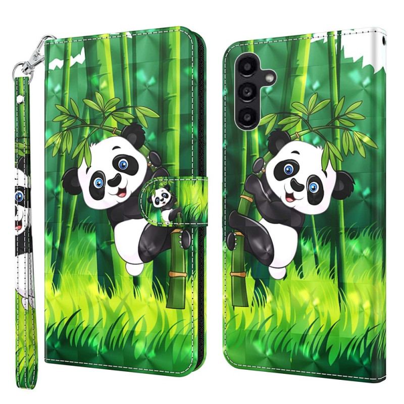 Flip Cover Samsung Galaxy A14 / A14 5G Panda Bambus