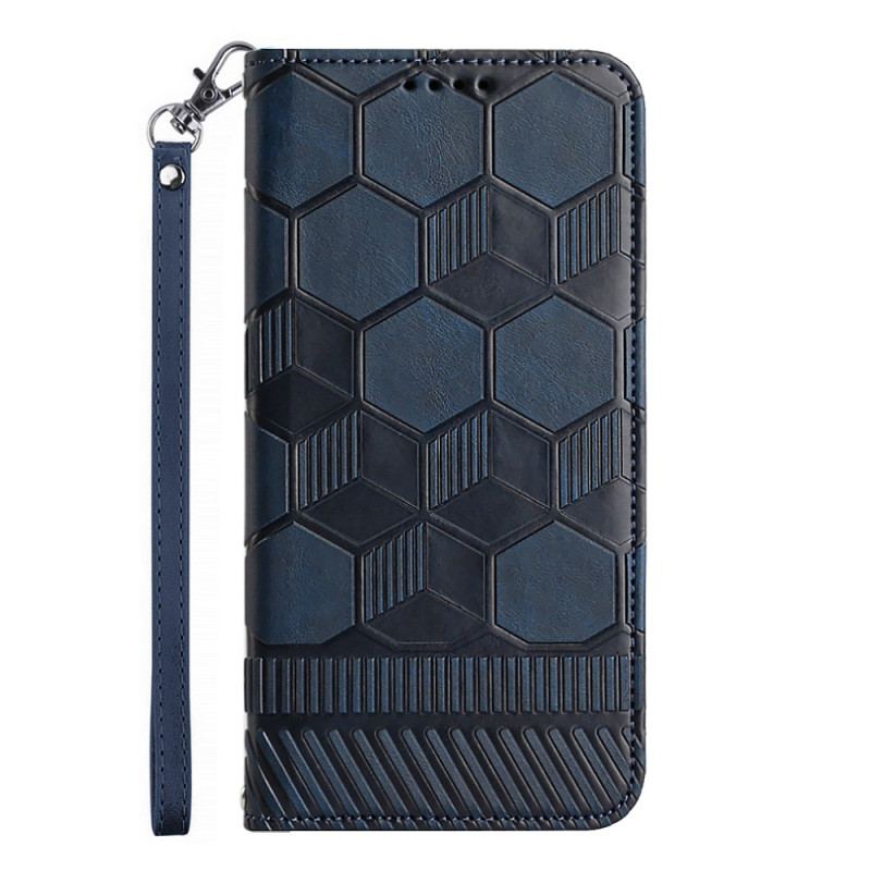 Læder Cover Samsung Galaxy A14 / A14 5G Fodboldbold Mønster