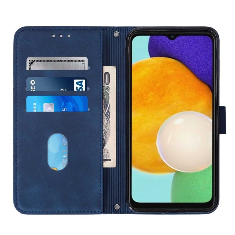 Læder Cover Samsung Galaxy A14 / A14 5G Trekanter Med Snor