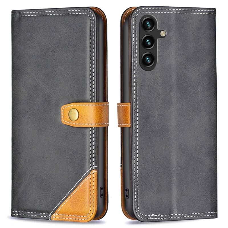 Læder Cover Samsung Galaxy A14 / A14 5G Vintage Binfen Farve