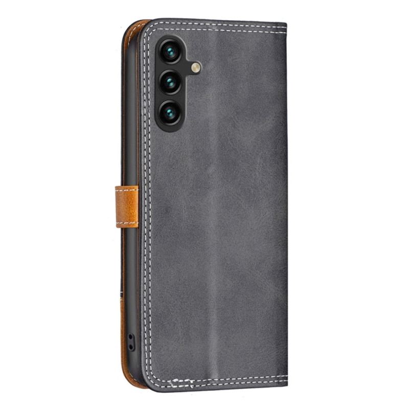 Læder Cover Samsung Galaxy A14 / A14 5G Vintage Binfen Farve