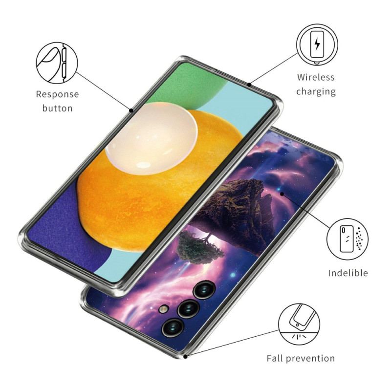Mobilcover Samsung Galaxy A14 / A14 5G Futuristisk Silikonetræ