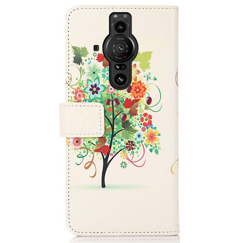 Flip Cover Sony Xperia Pro-I Blomstrende Træ