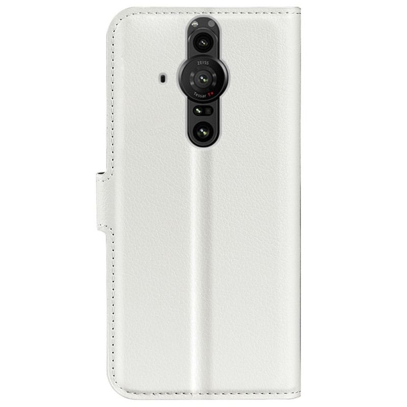 Flip Cover Sony Xperia Pro-I Klassisk Litchi-effekt