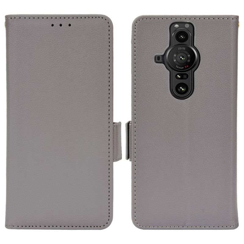 Flip Cover Sony Xperia Pro-I Premium Litchi-lædereffekt