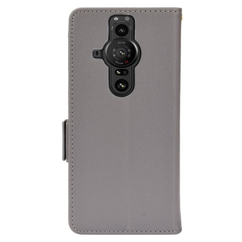 Flip Cover Sony Xperia Pro-I Premium Litchi-lædereffekt