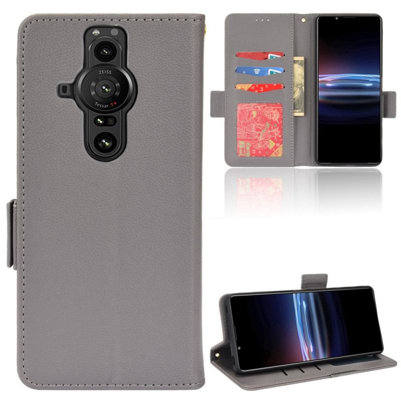 Flip Cover Sony Xperia Pro-I Premium Litchi-lædereffekt