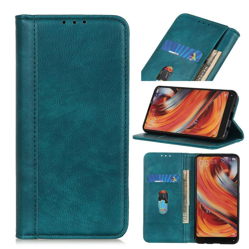 Cover Xiaomi Redmi 9 Flip Cover Litchi Split Læderversion