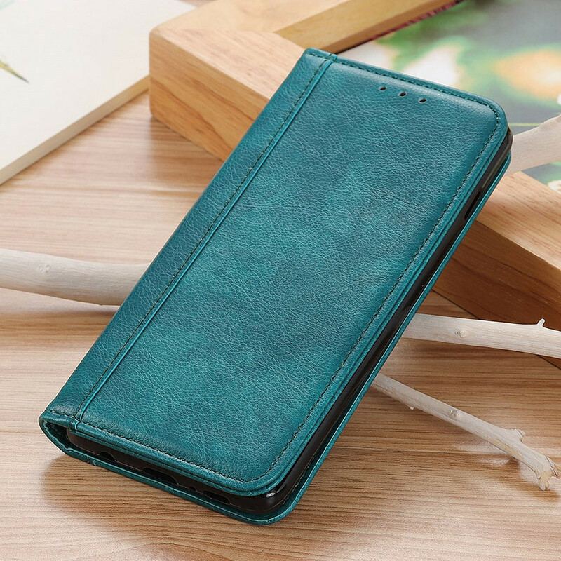 Cover Xiaomi Redmi 9 Flip Cover Litchi Split Læderversion