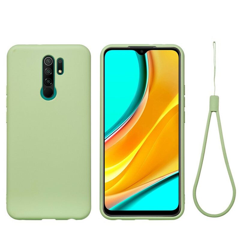 Cover Xiaomi Redmi 9 Flydende Silikone Med Snor