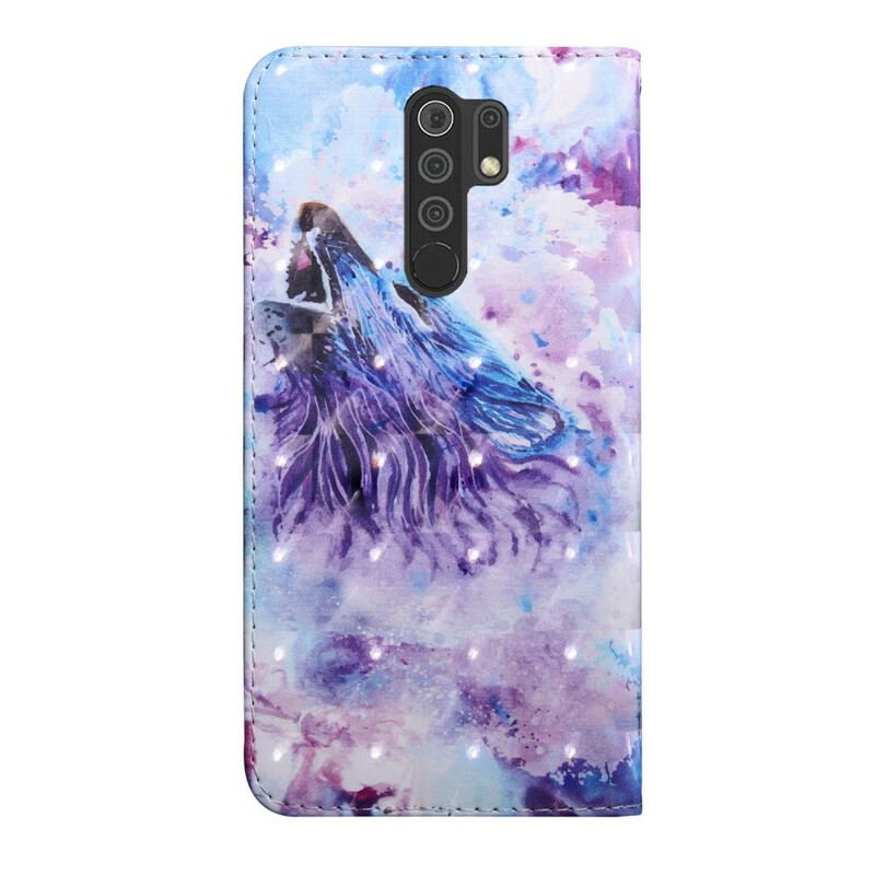 Flip Cover Xiaomi Redmi 9 Akvarel Ulv