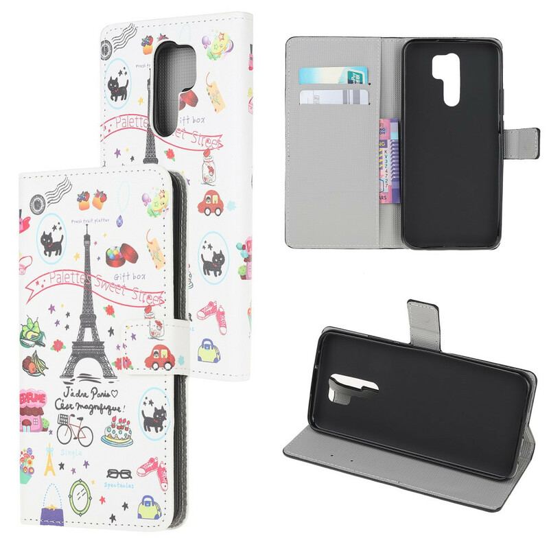 Flip Cover Xiaomi Redmi 9 Jeg Elsker Paris