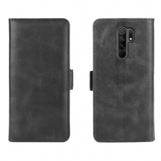 Flip Cover Xiaomi Redmi 9 Læder Cover Dobbelt Klap