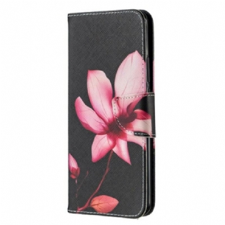 Flip Cover Xiaomi Redmi 9 Lyserød Blomst