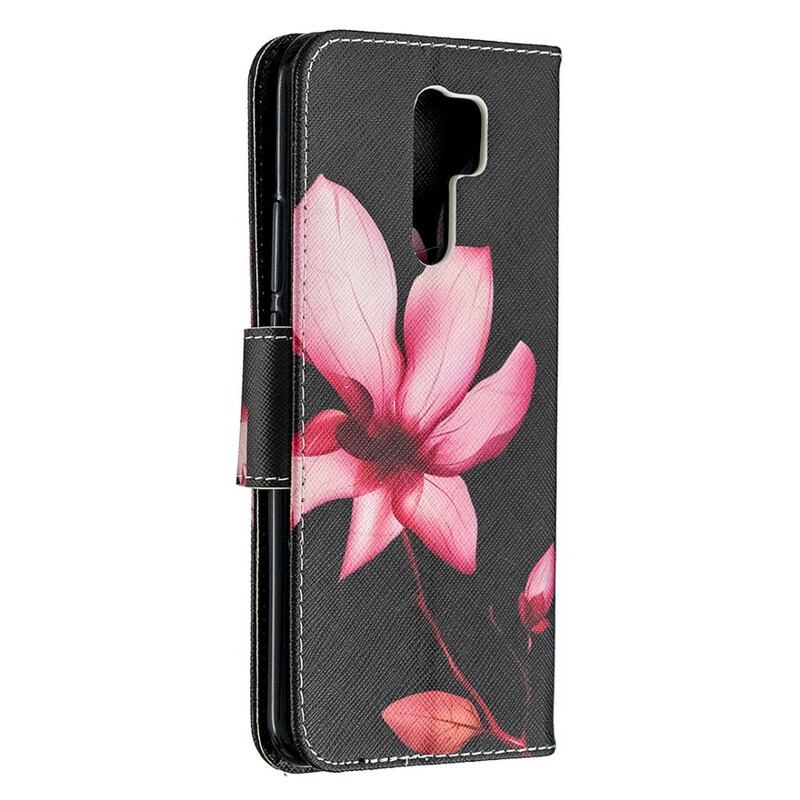 Flip Cover Xiaomi Redmi 9 Lyserød Blomst