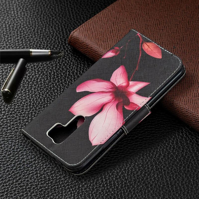 Flip Cover Xiaomi Redmi 9 Lyserød Blomst