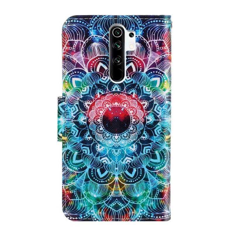 Flip Cover Xiaomi Redmi 9 Med Snor Prangende Strappy Mandala