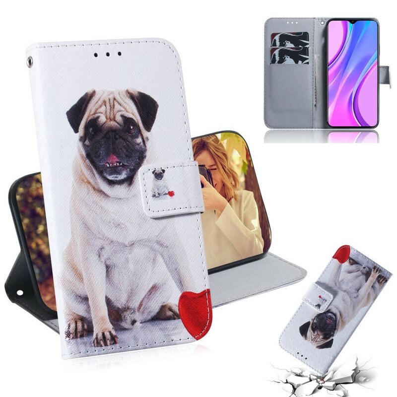 Flip Cover Xiaomi Redmi 9 Mops Hund