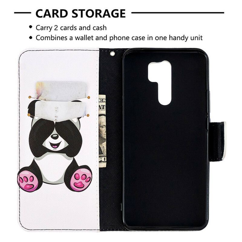 Flip Cover Xiaomi Redmi 9 Panda Sjov