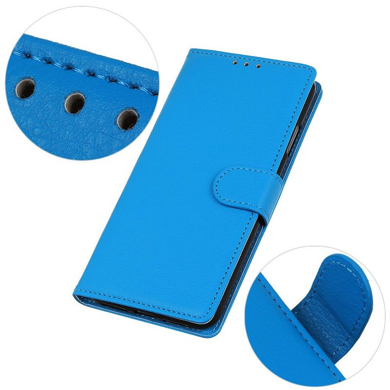 Flip Cover Xiaomi Redmi 9 Premium Litchi-lædereffekt